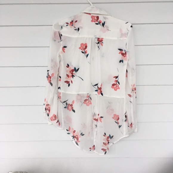 Sheer button down. - Picture 2 of 3